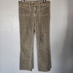 L.E.I. Vintage Size 7 Brown Tan Corduroy Low Rise Jeans Y2K Academia Fall